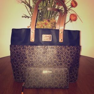 Calvin Klein Tote bag Monogram Brown